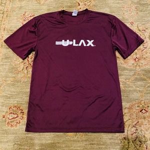 C2 Sport Mens Lacrosse Dri Fit Performance Maroon Tee Shirt